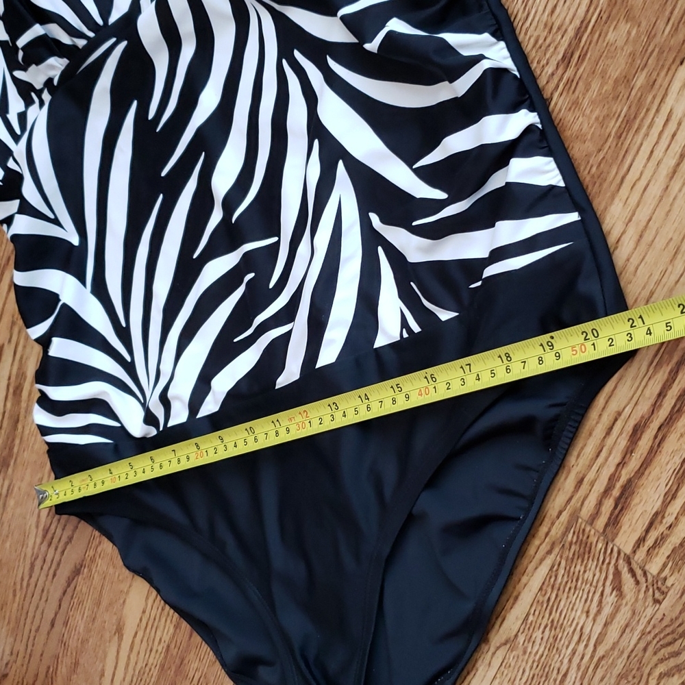 (24W) Krista Swimsuit Zebra Print Classic Vavation Summer Swimming Beach Lake - Picture 6 of 10